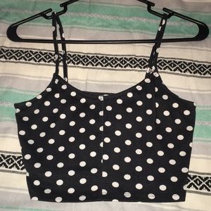 Polka dot crop top